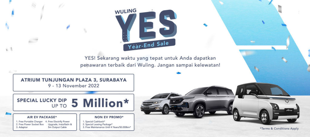 Wuling ‘YES (Year End Sale)’ Hadir di Surabaya Wuling ‘YES (Year End Sale)’ Hadir di Surabaya
